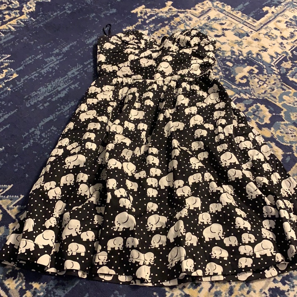 Porridge elephant print dress